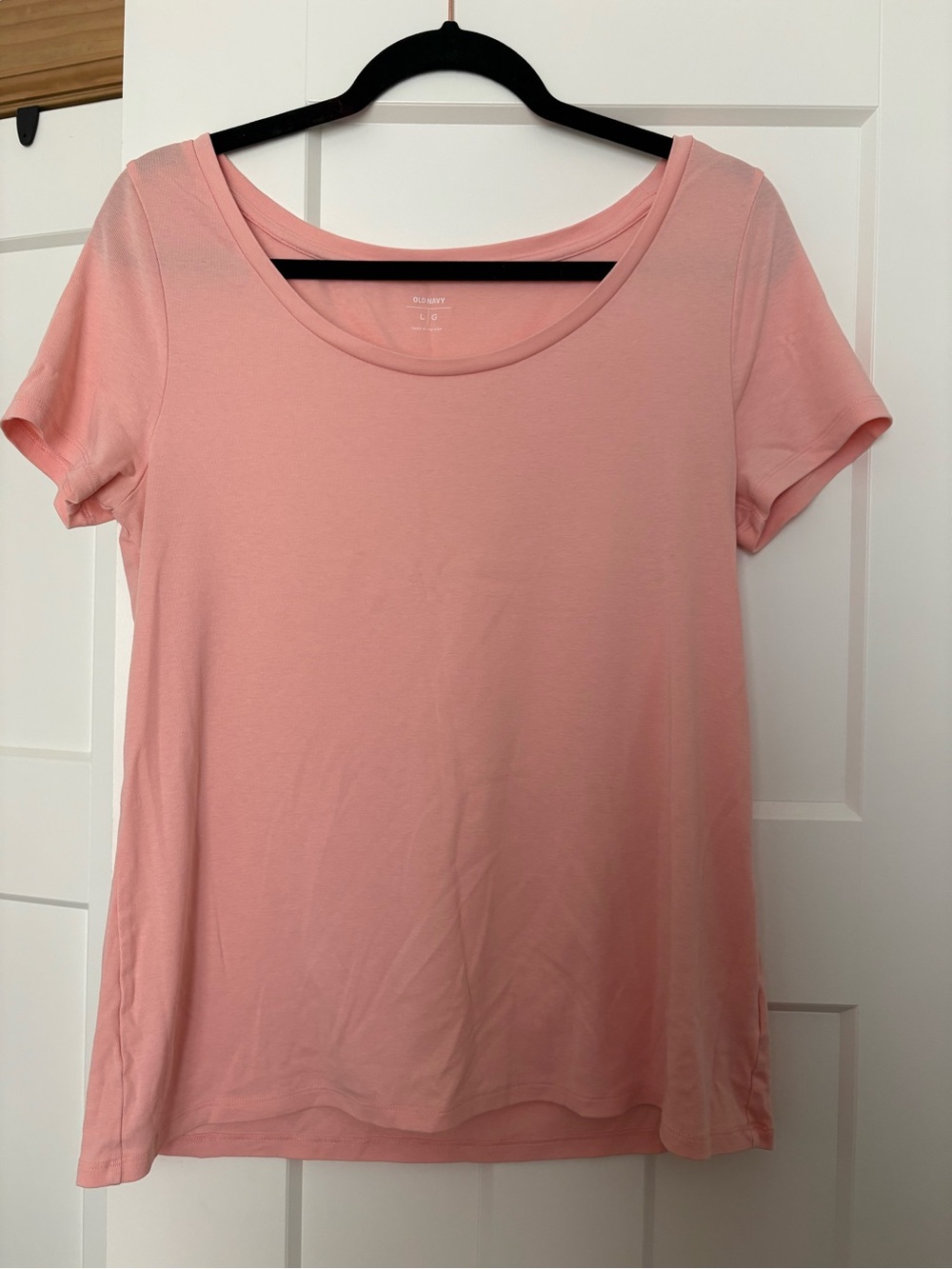 Old Navy Scoop Neck Short Sleeve Tee - Light Pink Size Large